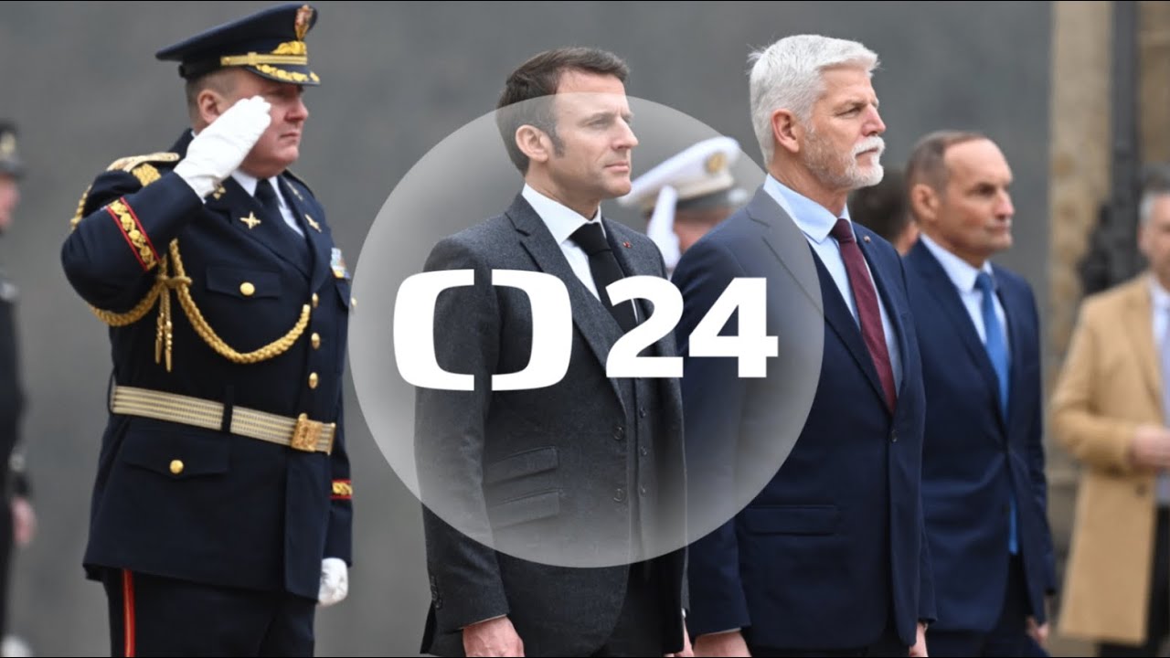 Pavel přijal francouzského prezidenta Macrona na Pražském hradě