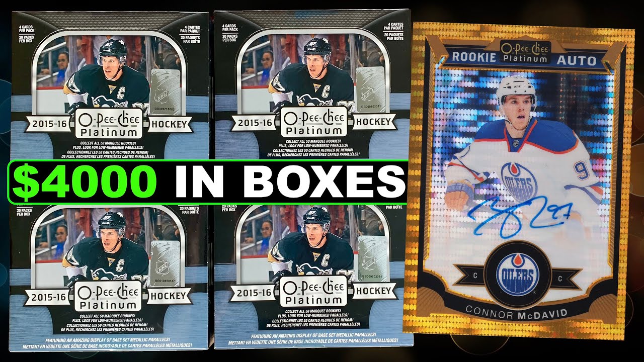 MASSIVE CONNOR MCDAVID ROOKIE HUNT! - 2015-16 O-Pee-Chee Platinum Hockey Hobby Box Break x4