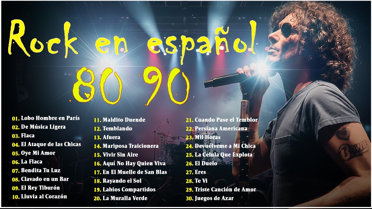 Leyendas del Rock español 80 y 90🎶Enrique Bunbury, Maná,Héroes del Silencio,Zoe, Caifanes, Bacilos
