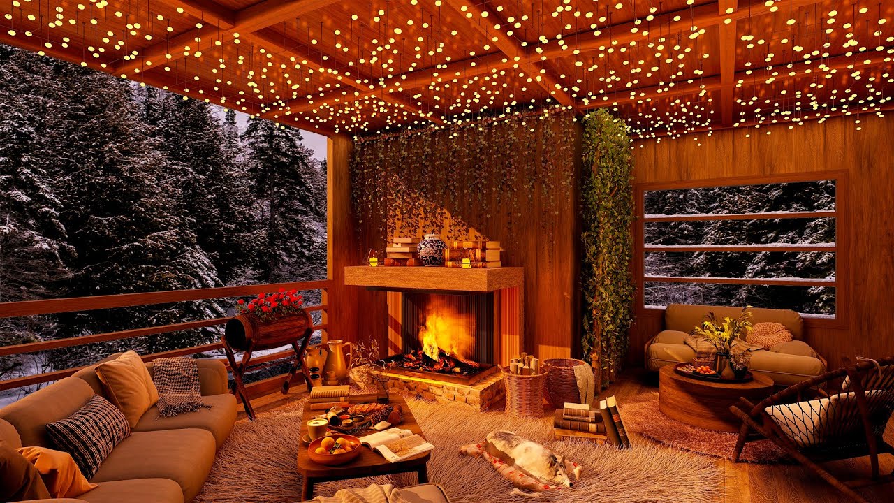 M&uacute;sica Instrumental Pac&iacute;fica - Musica Relajante - Acogedor Ambiente de Invierno y Chimenea