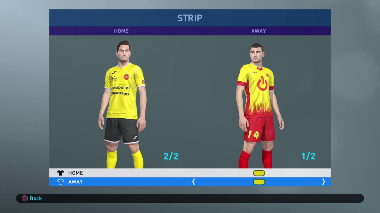 2 LIGA PES 2019 PS4 OPTION FILE PATCH WIDZEW RUCH RESOVIA RADOMIAK