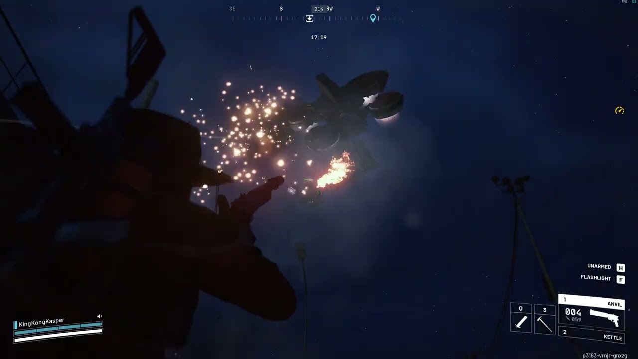 Running Into The Whole Server on Spaceport at Night