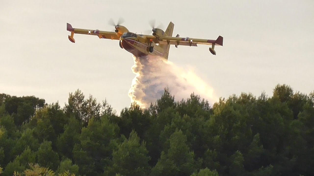 Incendie de forêt à Nîmes + canadairs 2/2