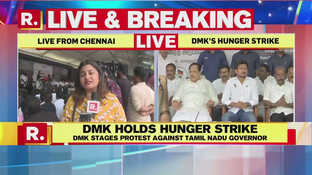 DMK&rsquo;s anti-NEET hunger strike underway across Tamil Nadu after Guv refuses ban