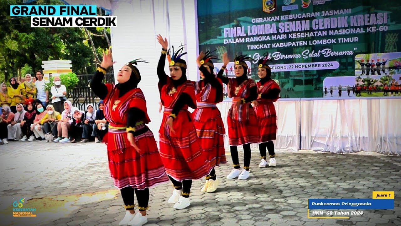 GRAND FINAL SENAM CERDIK PUSKESMAS PRINGGASELA JUARA 1 KABUPATEN LOMBOK TIMUR || HKN KE 60 THN 2024