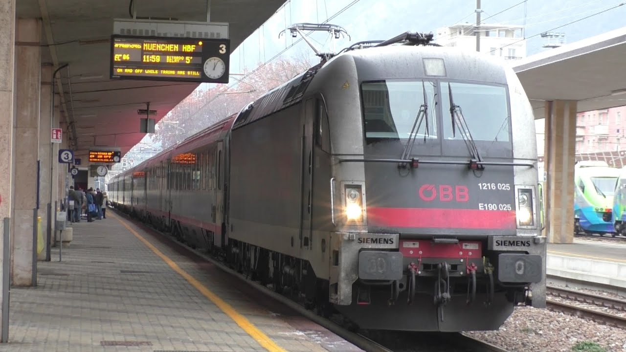 Il grande traffico ferroviario merci e passeggeri della linea del Brennero! STAZIONE DI TRENTO!