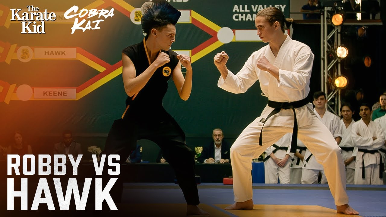 Robby vs. Hawk: All Valley Tournament | Cobra Kai (Tanner Buchanan, Jacob Bertrand)