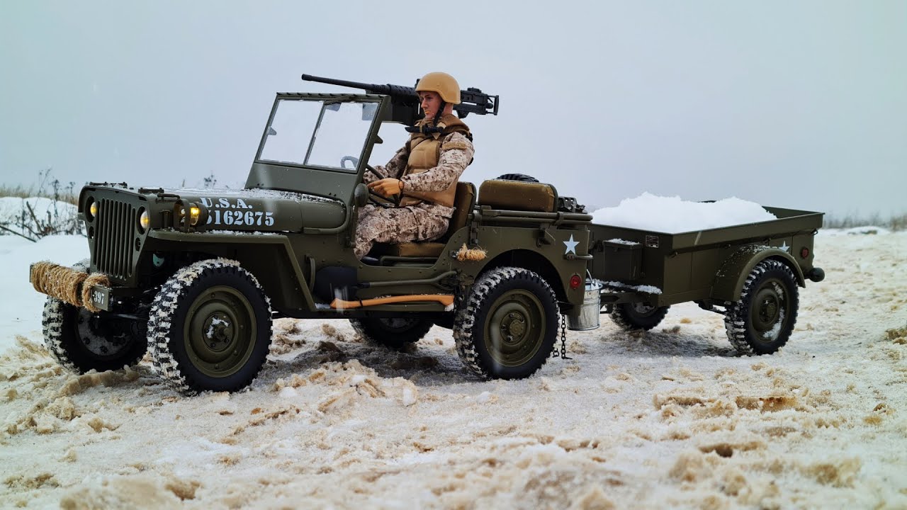 Jeep Willys MB готовый к любому бою! ... Большой внедорожник 1/6 от RocHobby