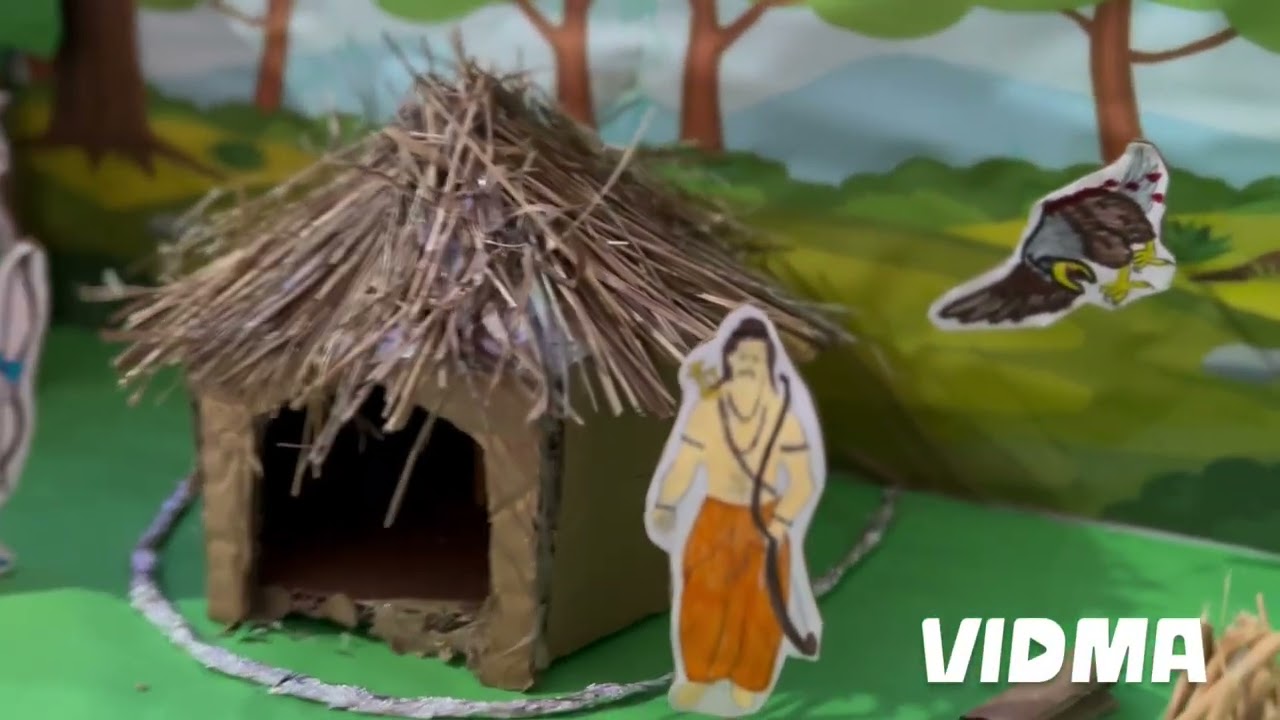 Ramayana in 2D pictures by  Youngsters from Sutton Mitra Mandali, UK