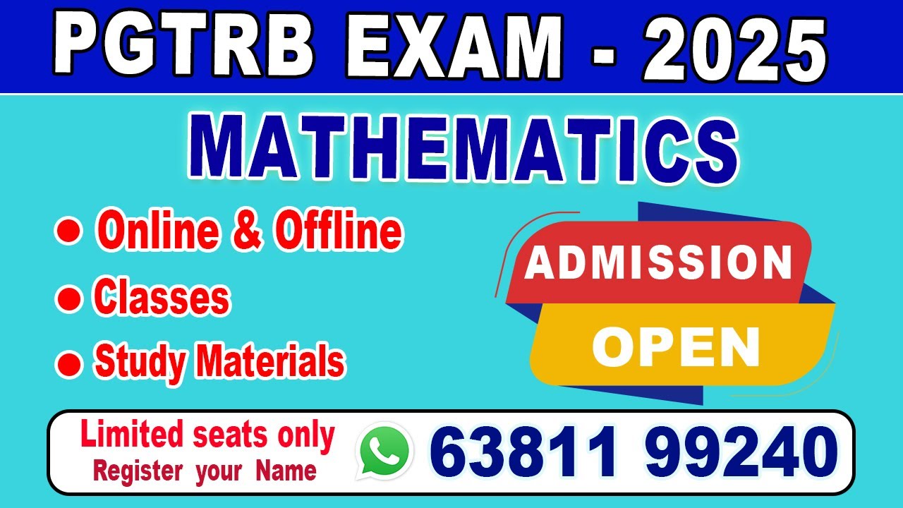 PGTRB MATHS | Online & Offline classes | by Pravinkumar sir #pgtrbmaths #pgtrbstudymaterialintamil