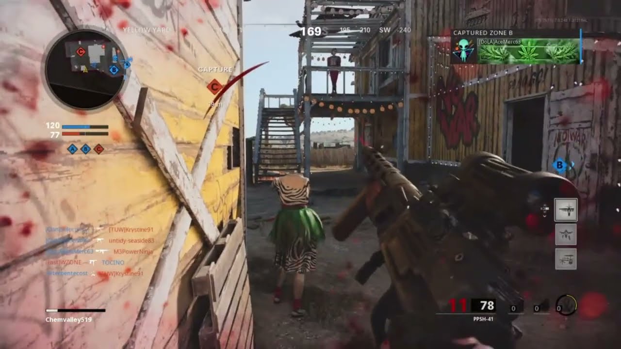 Chaotic Streaks in Nuketown