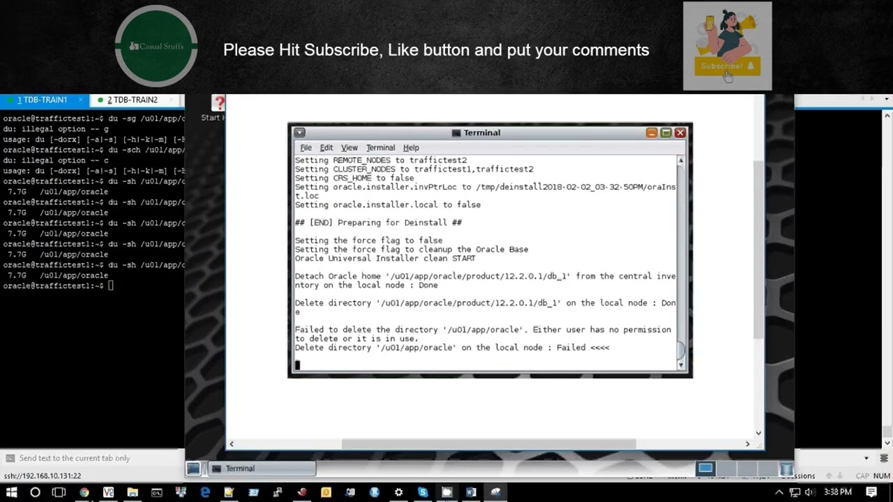 PART 8: Deinstall of Oracle database RAC Binaries on Oracle Solaris