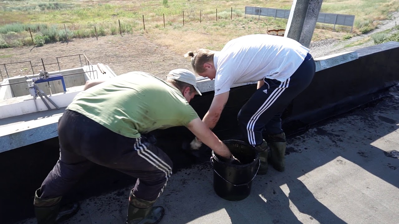 Этапы ремонта  мягкой кровли без демонтажа мастикой Синзатим