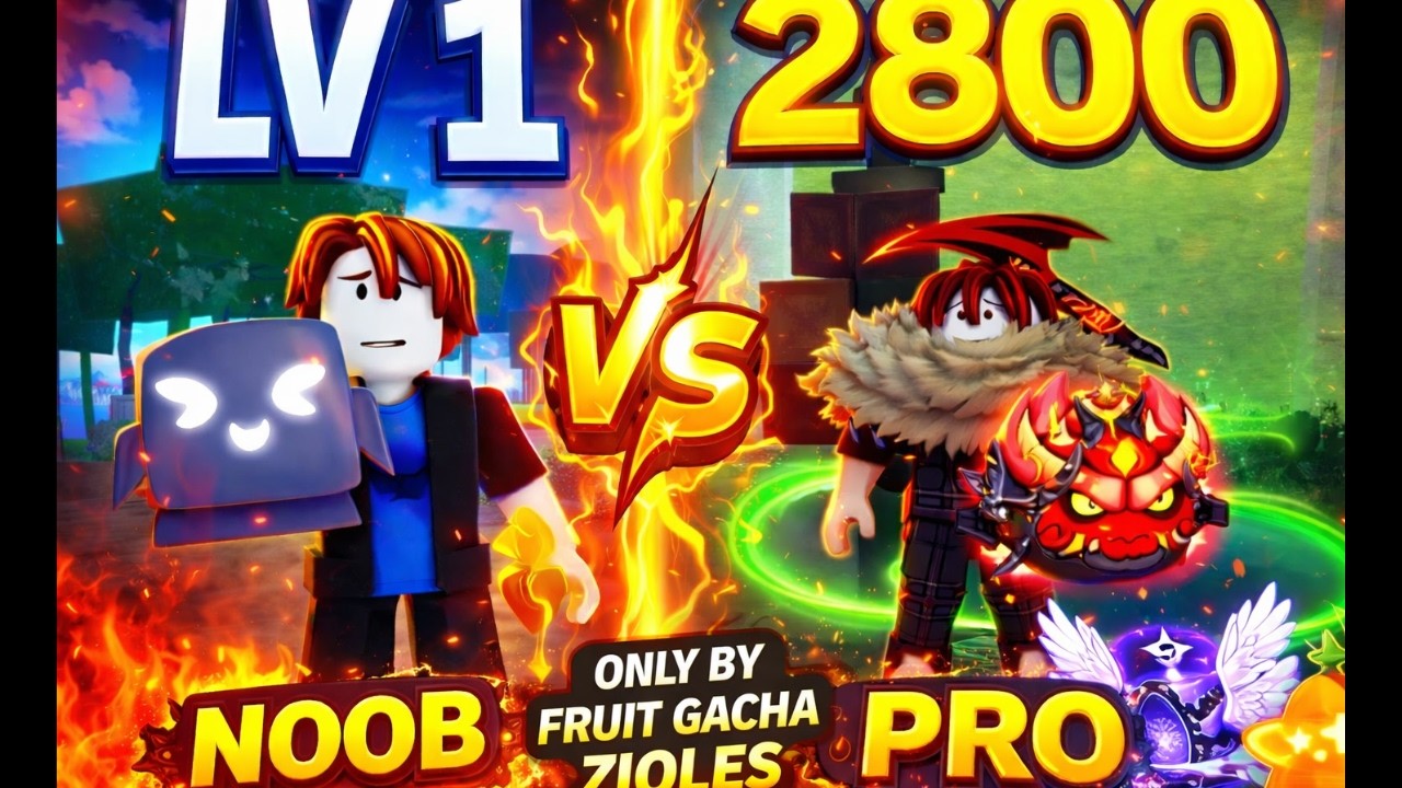 Noob to Pro Using ONLY Gacha Fruits 😱 (Blox Fruits)