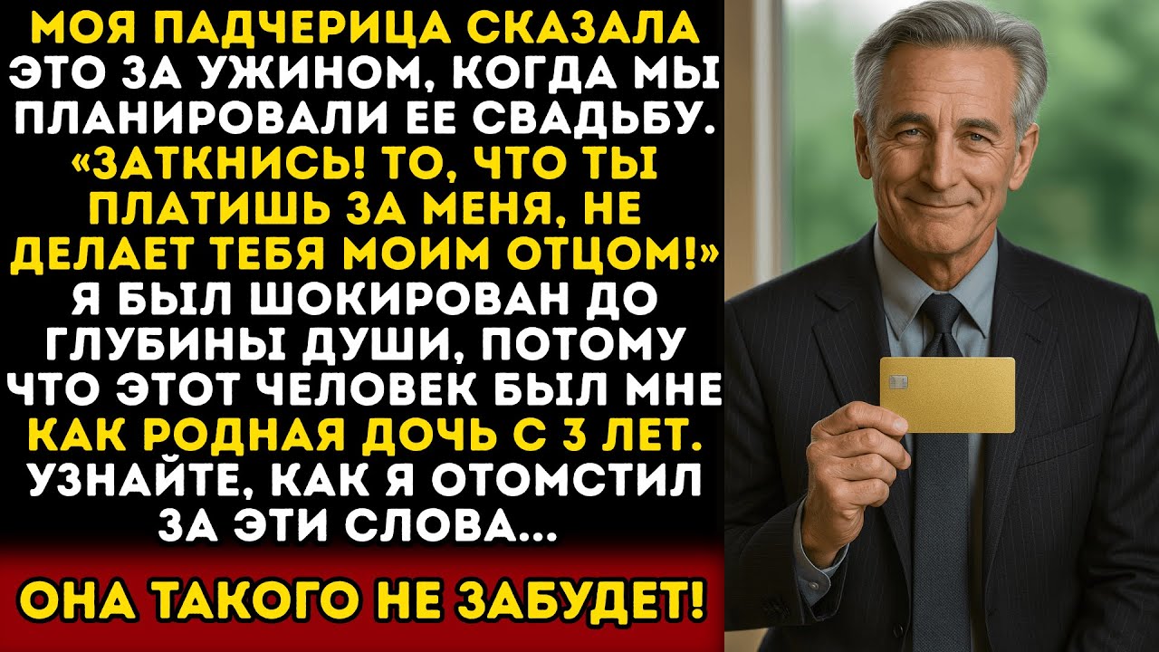 Моя падчерица сказала мне: «Замолчи! То, что ты оплачиваешь мои счета, не делает тебя моим отцом»