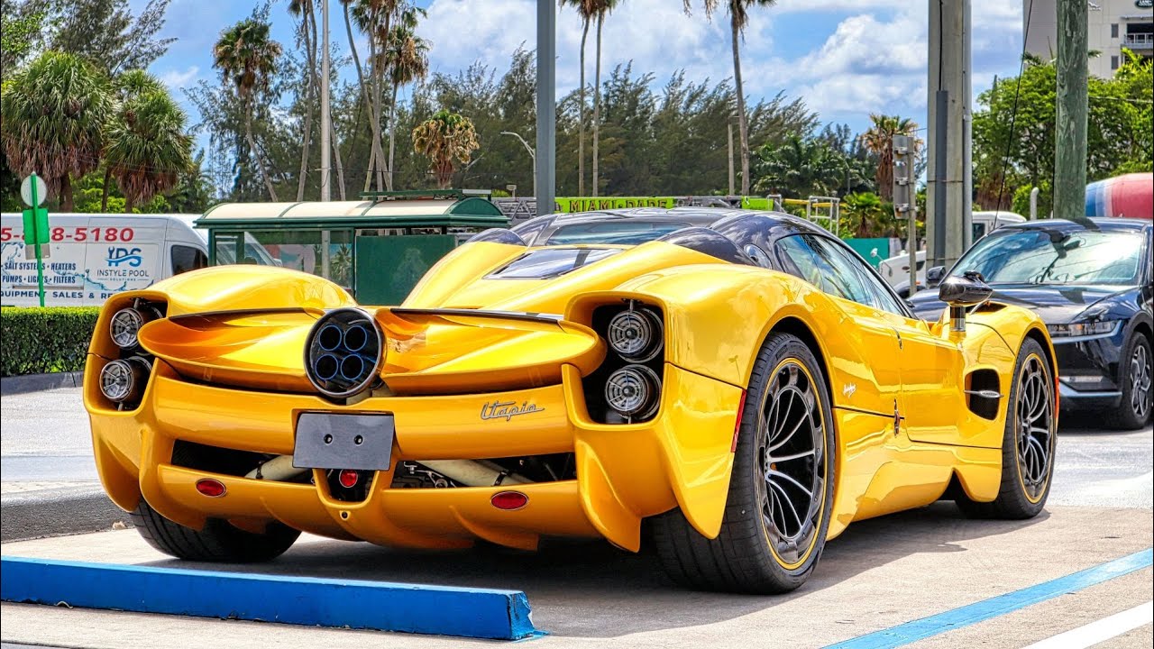 EPIC SUPERCARS - HYPERCARS DRIVE BY at CRAZIEST Supercar Dealership in US - Prestige Imports Miami