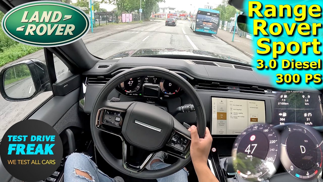 2024 Range Rover Sport D300 Dynamic SE 300 PS CITY POV DRIVE with Fuel Consumption