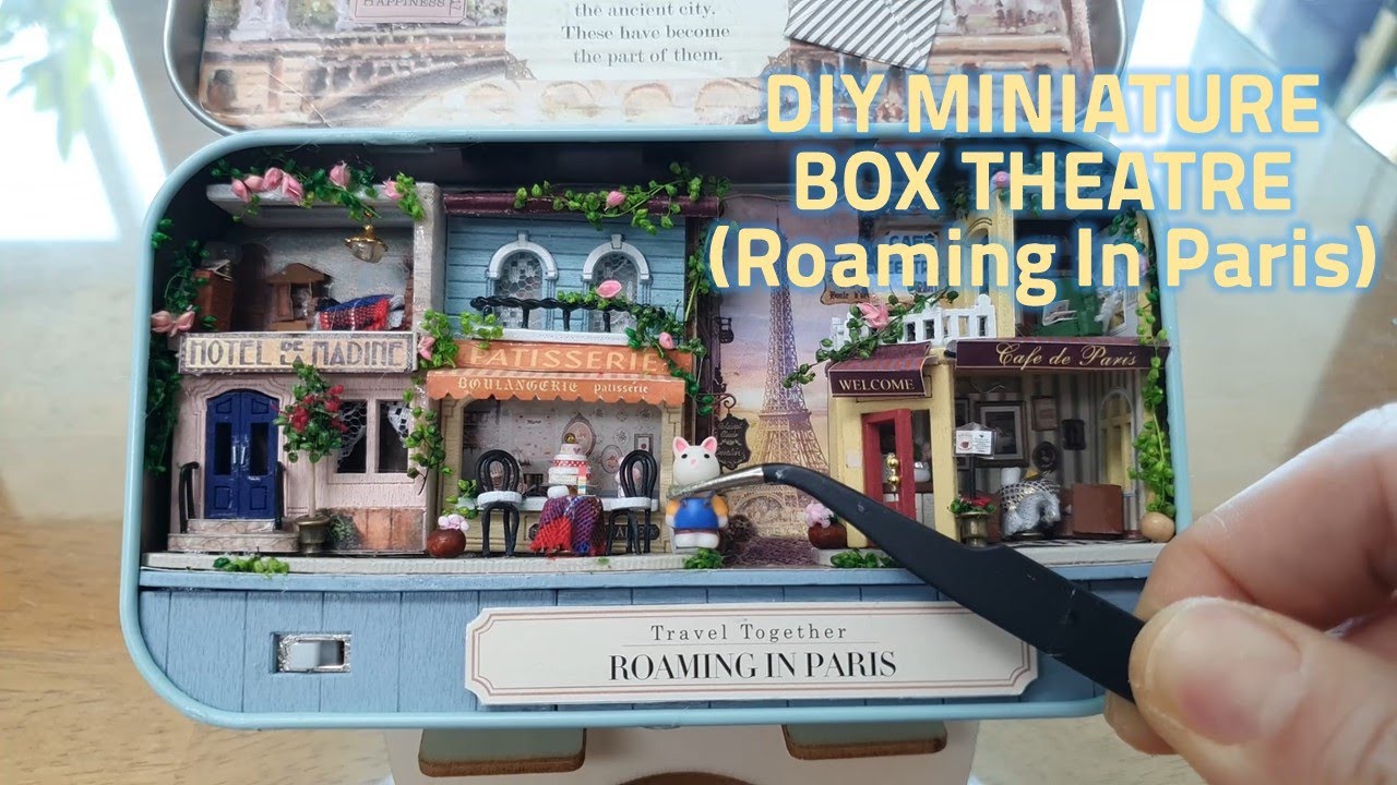 틴케이스 드림박스 미니어처 토끼커플의 파리여행 파리지앵. 미니어처 하우스 만들기.Roaming In Paris