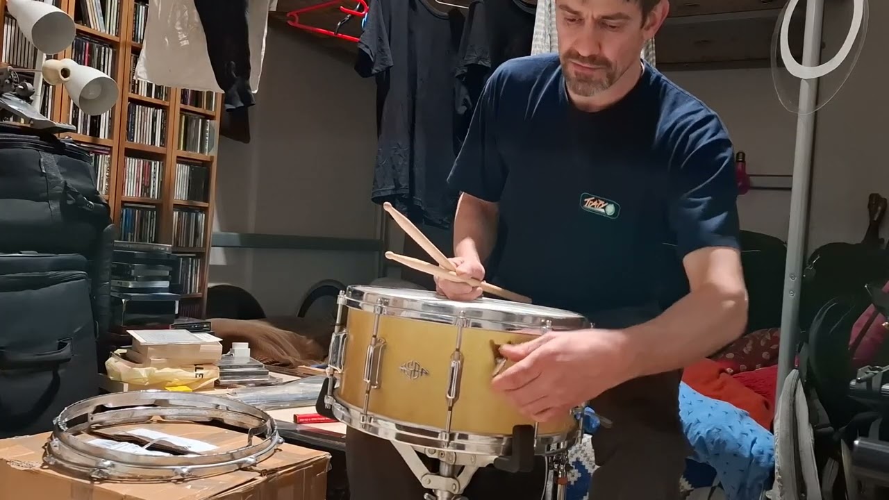 Un jourun groove ! Mini essai d'une snare Asba sound design 70's💥