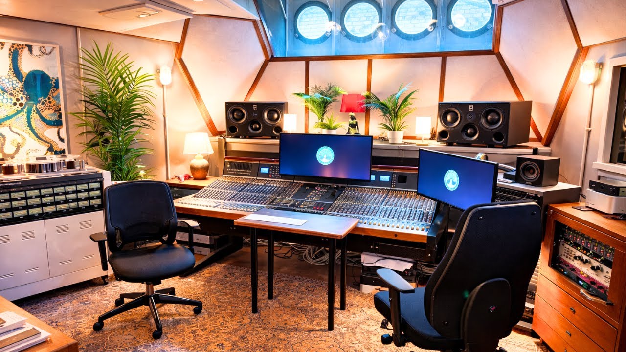 Dentro de un Estudio Construido en un Barco