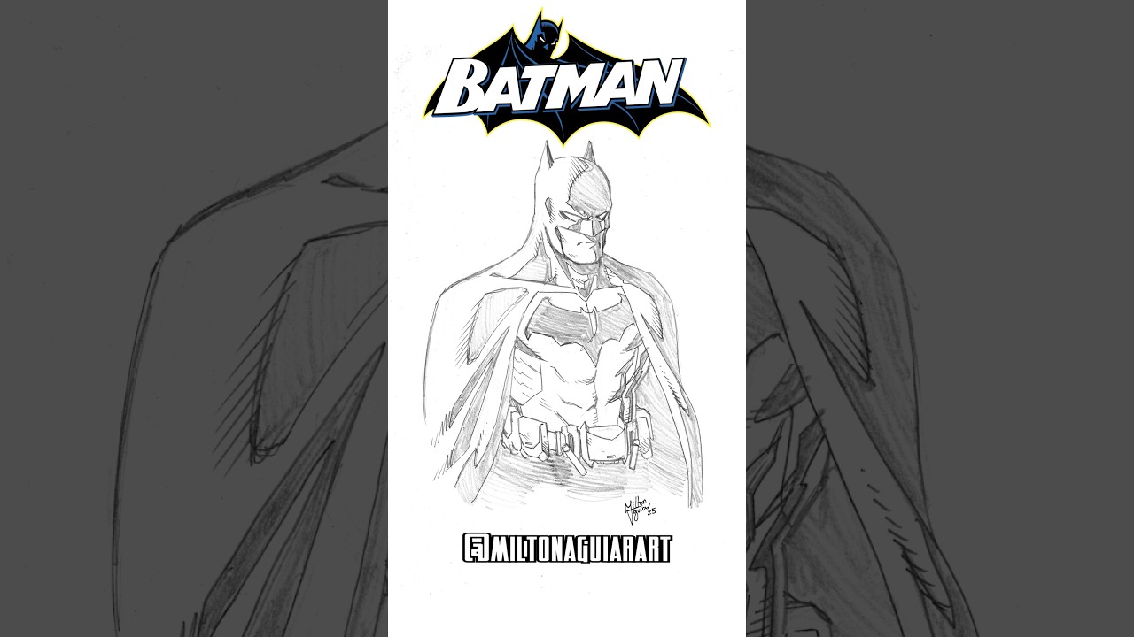 Batman Sketch (Time lapse) - Milton Aguiar Art #batman #dccomics #superhero #comics #comicart #art