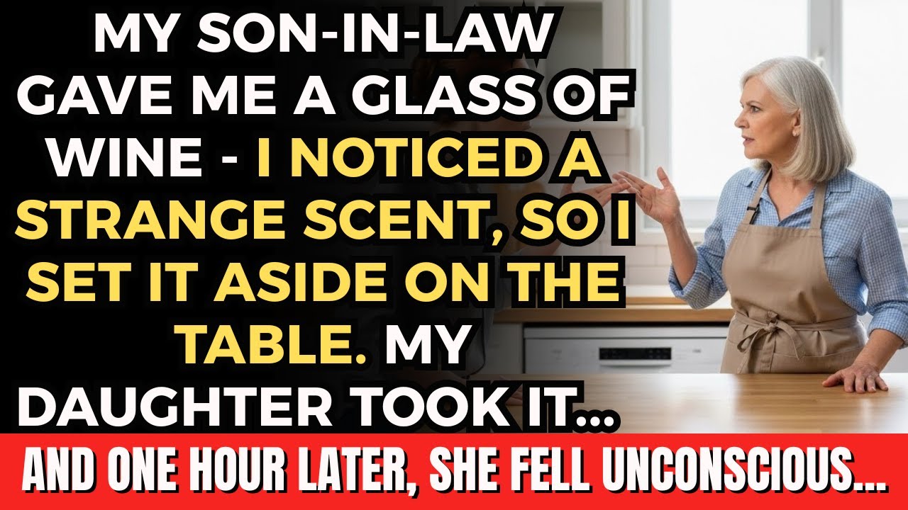 Real story! The Glass My Son-in-Law Gave Me Smelled Wrong – I Didn't Drink It, But My Daughter Did..