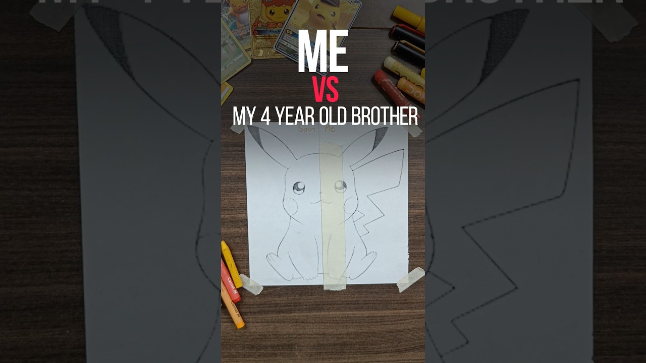 Me VS My 4 Yr Old Brother #drawingchallenge #shorts