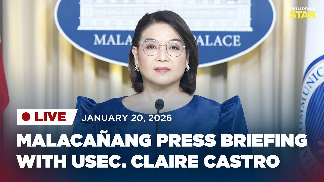 LIVESTREAM: Malacañang press briefing with Usec. Claire Castro (January 20, 2026)