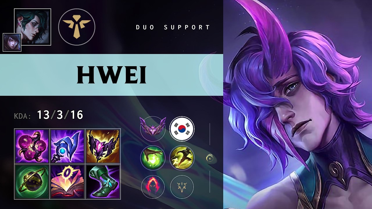 Hwei Support vs Nami - KR Master Patch 26.17