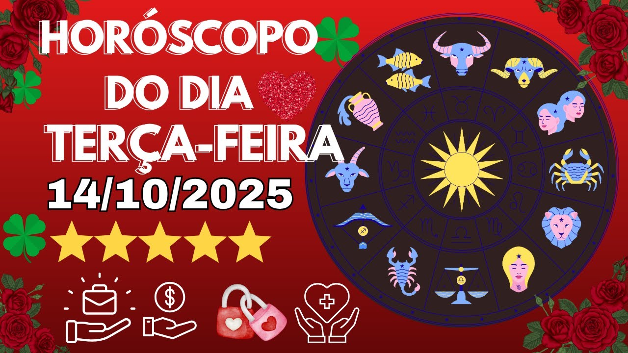HOR&Oacute;SCOPO DO DIA  TER&Ccedil;A FEIRA  14/10/2025  AMOR, SA&Uacute;DE, TRABALHO #tarot #hor&oacute;scopo