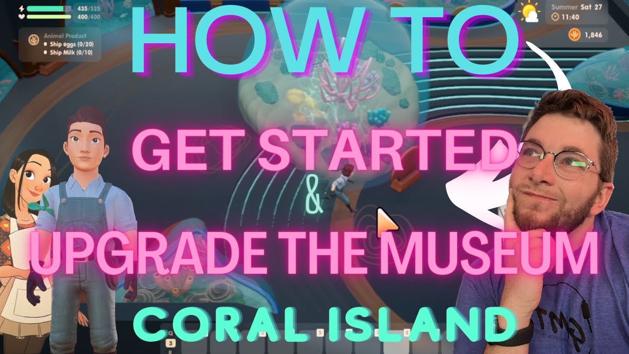How to GET STARTED, SURVIVE, & finish your MUSEUM in Coral Island #coralisland #gametipsandtricks