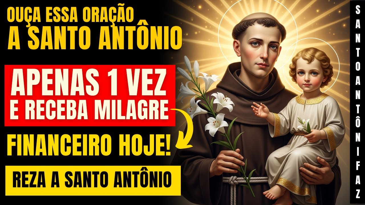 🙏 Oração URGENTE a Santo Antônio 💰 Seu Milagre Financeiro Chegou Hoje!