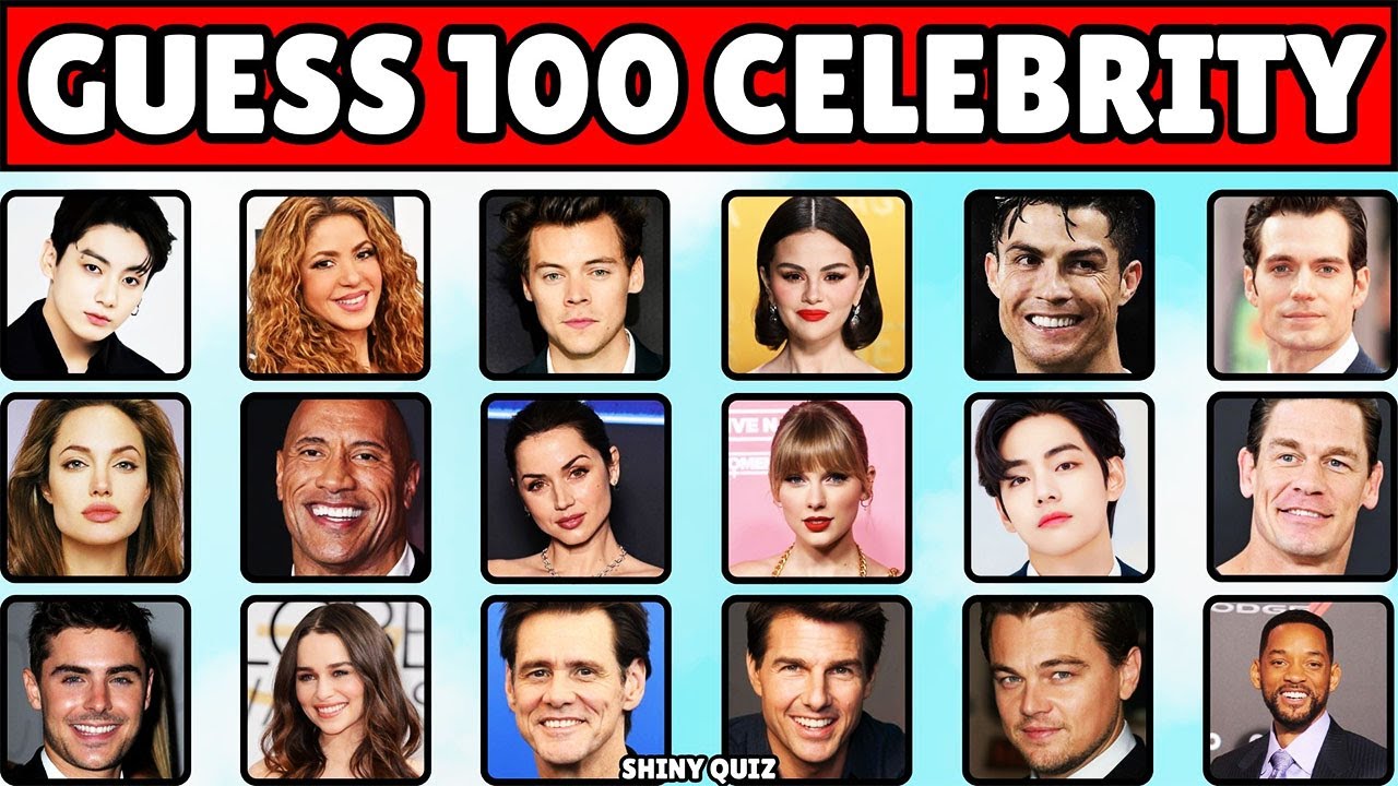 Guess the Celebrity in 5 Seconds | 100 Most Famous People