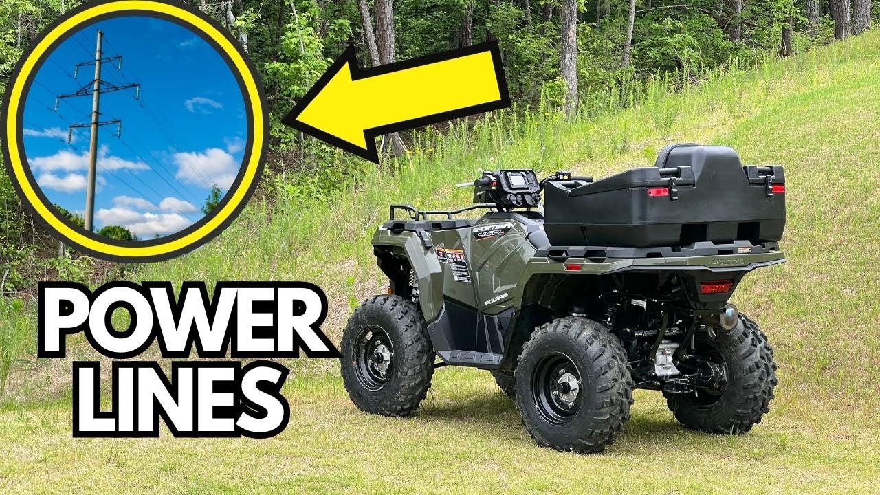 Exploring Power Lines On (2023 Polaris Sportsman 450) *WE GOT STUCK*
