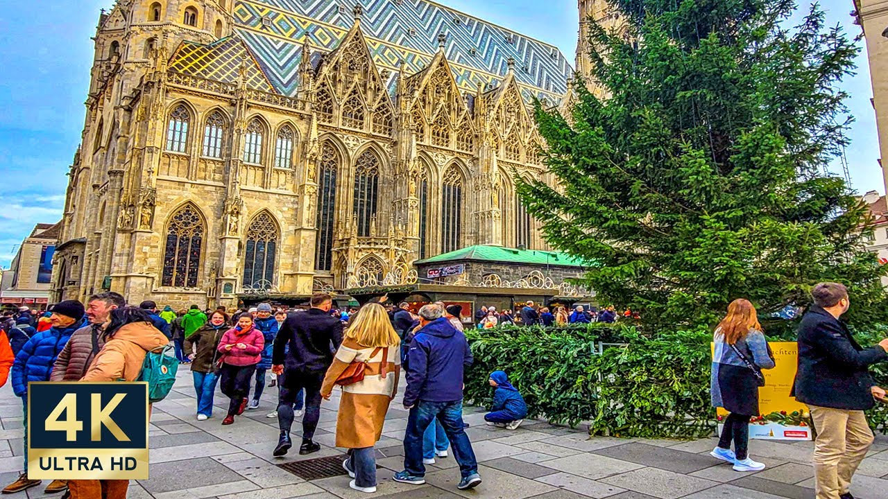 Vienna Christmas Market 🇦🇹 4K Stephansplatz Walking Tour 2023
