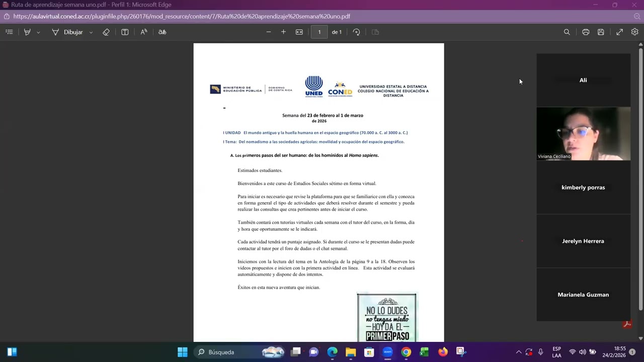 Clase Grabada Sétimo Sociales. Semana #1. video 1.