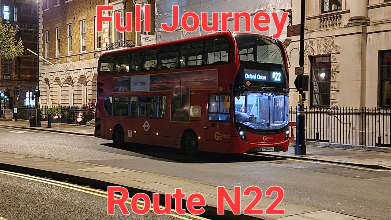Full Journey on London Bus Route N22
