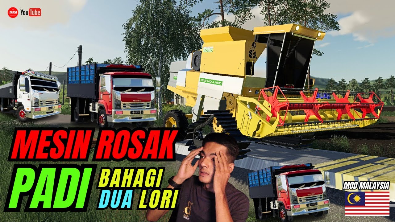 MESIN ROSAK , PADI TERPAKSA BAHAGI DUA ❗❗ LORI TAYAR 6 BAWAK PADI 'CARI MAKAN' ❗❗ [MOD MALAYSIA]