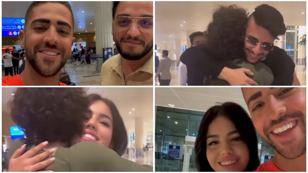 استقبال فادي فتال لنور قمر و عزيز مامي مع احمد طحان و بيكي 😍