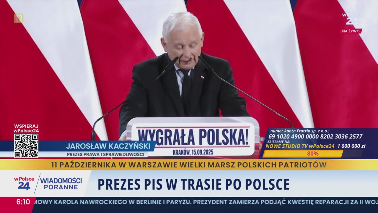 Wiadomości Poranne: Prezes PiS w trasie po Polsce