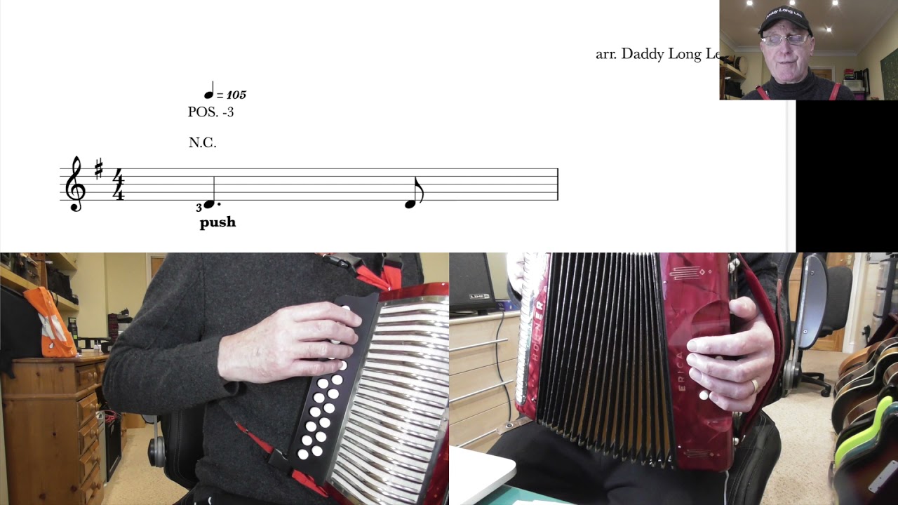 Klövsjö Brudmarsch DG Melodeon - Performance Video And Tutorial Clip