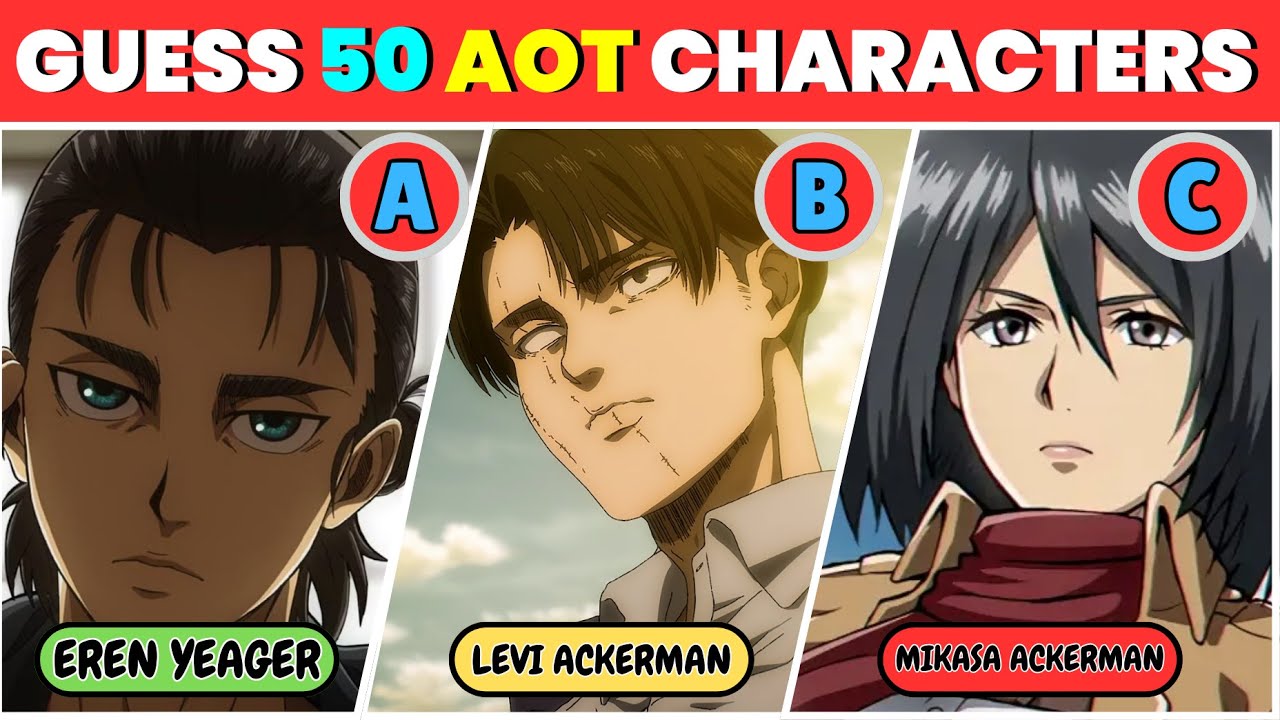 CAN YOU GUESS THEM ALL?! | 5 Seconds to Name 50 Attack on Titan Characters!