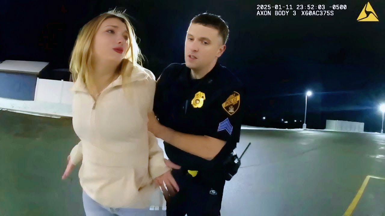 22-year-old drunk man LOSES CONTROL and slaps phone out of police officer's hand  |Girl Handcuffed