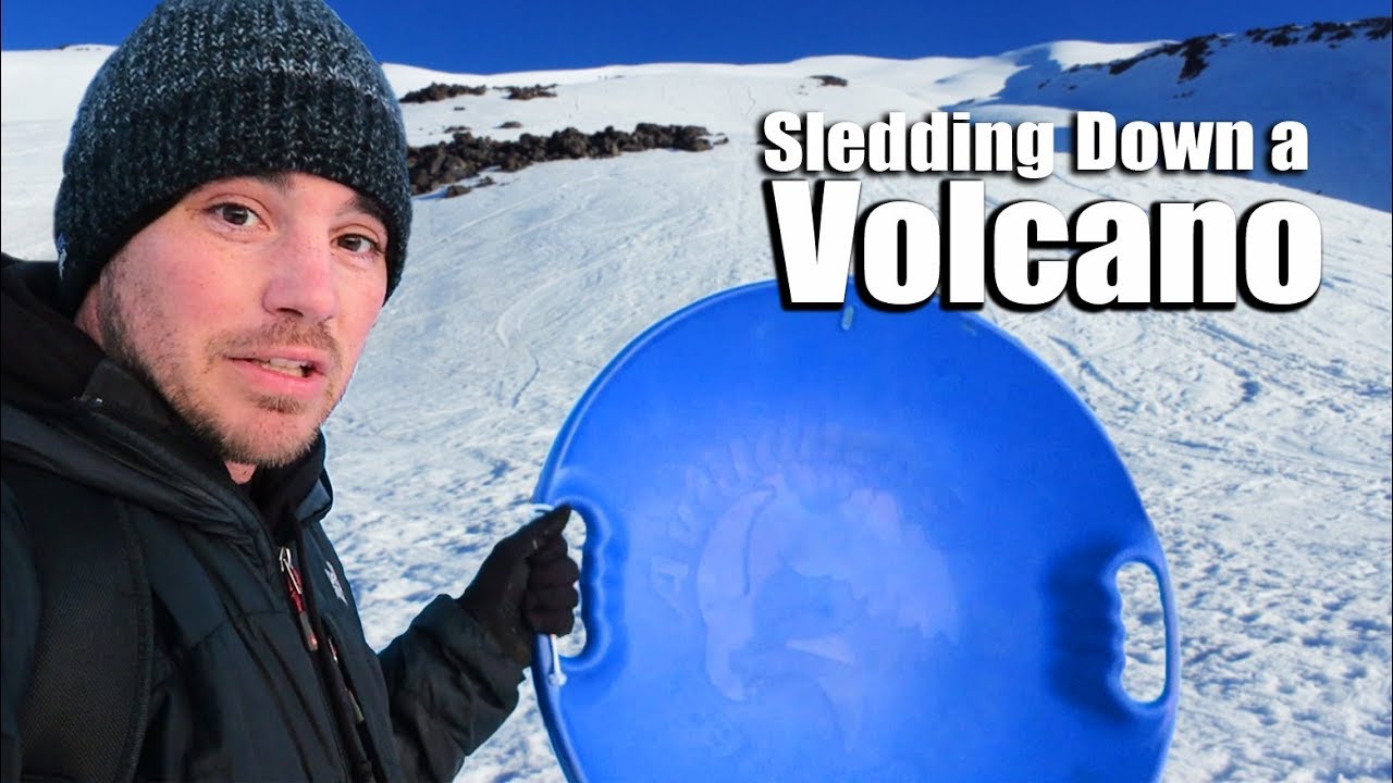 Sledding Down Mount St. Helens