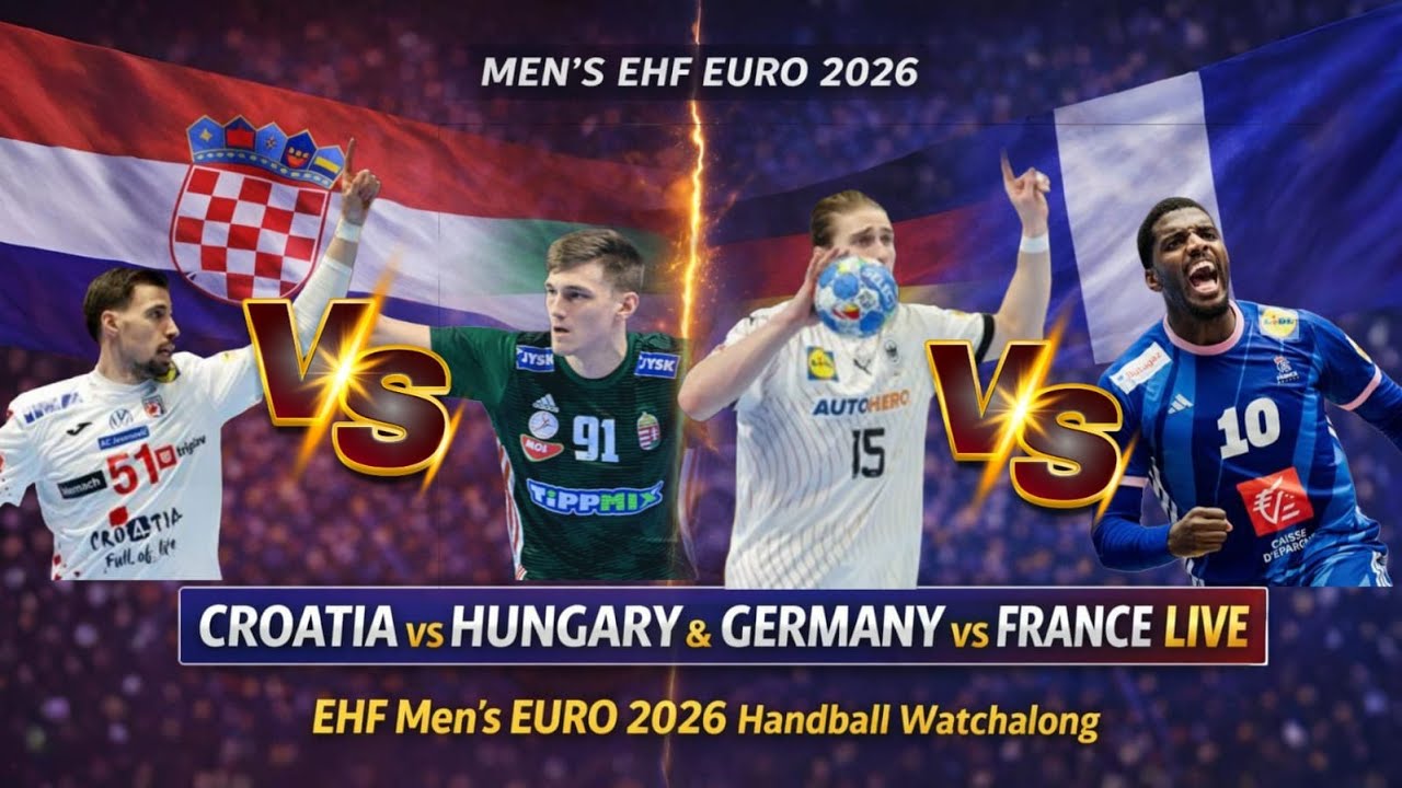 Croatia vs Hungary Live | Germany vs France EHF Mens EURO 2026 Handball Watchalong 2026