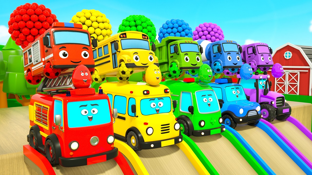 Magic Color Cars, Surprise Eggs & Soccer Balls + More | 🌈 Learn Colors for Kids | DuZoo Kids Songs