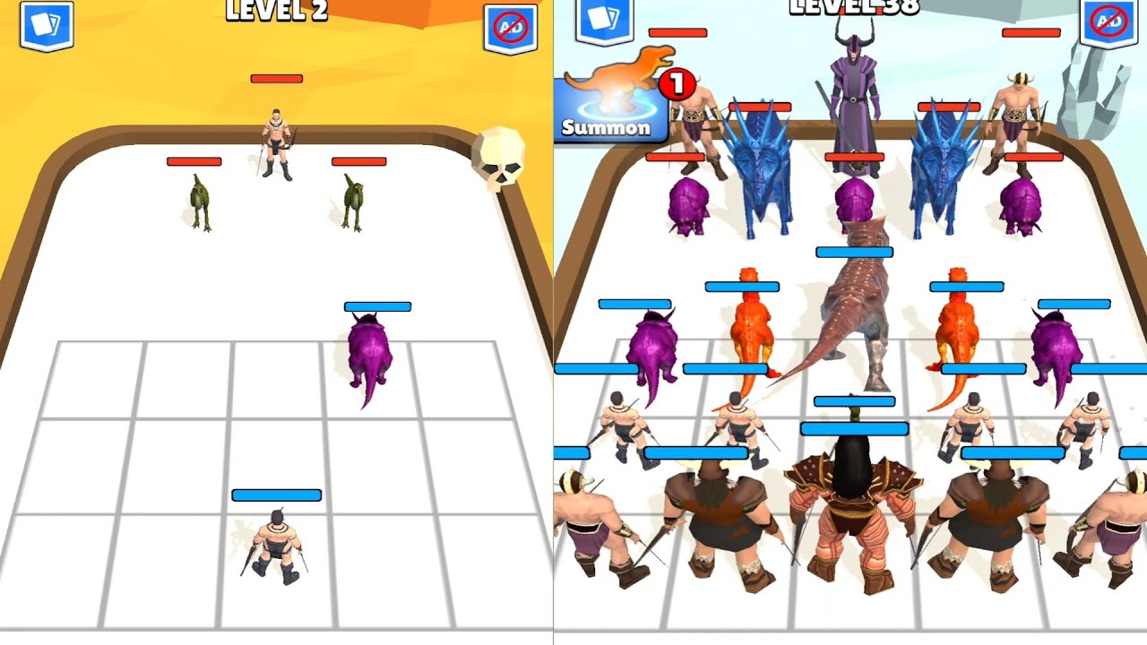 Dinosaur Invasion! Merge Master Archer Battle Gameplay
