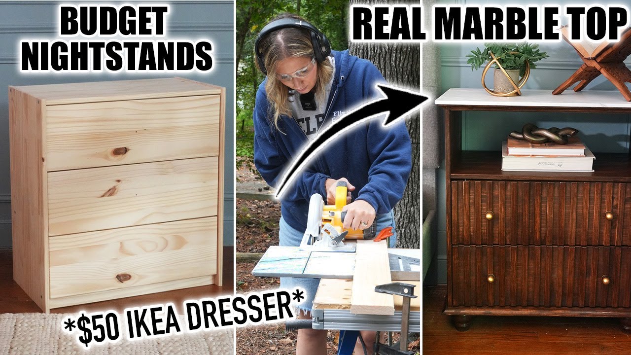 Комод IKEA Flip за 50 долларов с настоящей мраморной столешницей! | Преображение спальни, часть 2