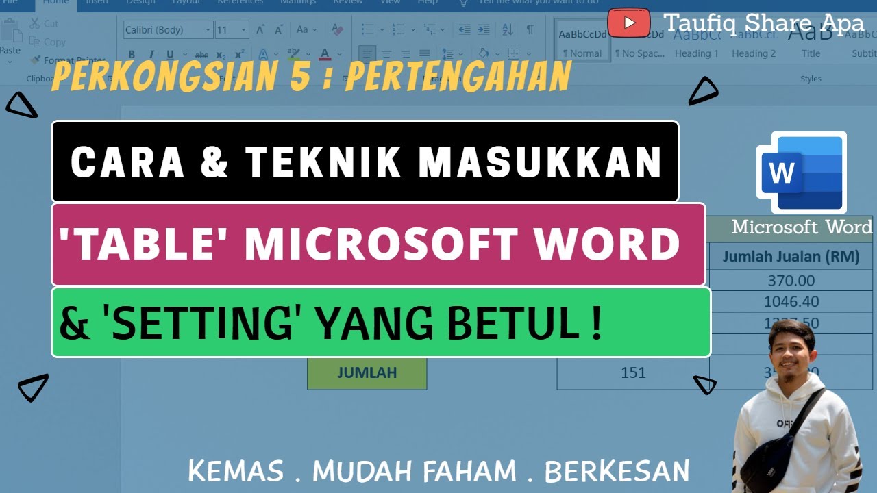 Cara Masukkan Table dalam Microsoft Word LENGKAP & BERKESAN !