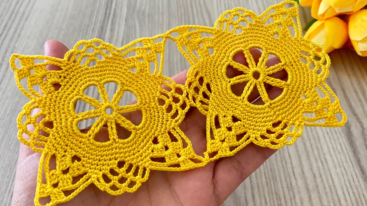 CROCHET NEW DESIGN and Incredible Square Lace Motif Runner, Blouse, Shawl Pattern